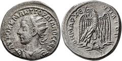 Roman Provincial SYRIA, Seleucis and Pieria. Antioch. Gordian III, 238-244. Tetradrachm (Billon, 26 mm, 12.00 g, 6 h), Issue 3, 242-244. ΑΥΤΟΚ Κ Μ ΑΝΤ ΓΟΡΔΙΑΝΟC CЄΒ Radiate, draped and cuirassed bust 