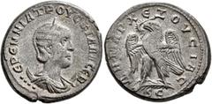 Roman Provincial SYRIA, Seleucis and Pieria. Antioch. Herennia Etruscilla, Augusta, 249-251. Tetradrachm (Billon, 26 mm, 11.54 g, 1 h). ЄPЄNNIA TPOYCKIΛΛA (sic!) CЄB Draped bust of Herennia Etruscilla