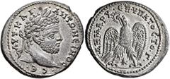 Roman Provincial SYRIA, Seleucis and Pieria. Laodicea ad Mare. Caracalla, 198-217. Tetradrachm (Billon, 29 mm, 11.74 g, 1 h), 212-213. •ΑΥΤ•ΚΑΙ••ΑΝΤΩΝЄΙΝΟC•CЄ• Laureate head of Caracalla to right. Rev