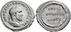 Roman Imperial Pupienus, 238. Denarius (Silver, 20 mm, 2.93 g, 11 h), Rome, circa April-June 238. IMP C M CLOD PVPIENVS AVG Laureate, draped and cuirassed bust of Pupienus to right, seen from behind. 