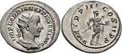 Roman Imperial Gordian III, 238-244. Antoninianus (Silver, 25 mm, 5.07 g, 6 h), Rome, 241. IMP GORDIANVS PIVS FEL AVG Radiate, draped and cuirassed bust of Gordian III to right, seen from behind. Rev.