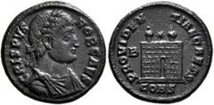 The Ramskold Collection, Part III Crispus, Caesar, 316-326. Follis (Bronze, 19 mm, 3.27 g, 6 h), Constantinopolis, 326. CRISPVS NOB CAES Laureate, draped and cuirassed bust of Crispus to right. Rev. P