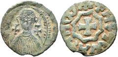 The Dr. S. Coffman Collection of Axumite Coins, Part II Hethasas/Hataza, circa 610s-630s. Lepton (Bronze, 17 mm, 0.93 g, 12 h), before 620 (?). Draped bust of Hethasas/Hataza facing, wearing tight-fit