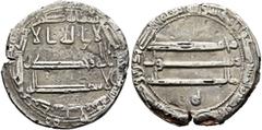 Early Medieval & Islamic ISLAMIC, 'Abbasid Caliphate. temp. Al-Rashid, AH 170-193 / AD 786-809. Dirham (Subaeratus, 20 mm, 2.70 g, 9 h), a contemporary plated imitation of an issue from, Madinat al-Sa