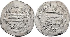 Early Medieval & Islamic ISLAMIC, 'Abbasid Caliphate. Al-Muqtadir, second reign, AH 296-317 / AD 908-929. Dirham (Silver, 27 mm, 3.60 g, 5 h), Nasibin, AH 308 = 920/1. Citing his son, Abuʾl-ʿAbbas, as