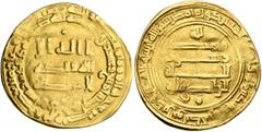 Early Medieval & Islamic ISLAMIC, 'Abbasid Caliphate. Al-Radi, AH 322-329 / AD 934-940. Dinar (Gold, 25 mm, 4.93 g, 3 h), Tustar min al-Ahwaz, AH 324 = 935/6. ‘lā ilāha illā / Allāh waḥdahū / lā sharī