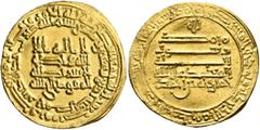 Early Medieval & Islamic ISLAMIC, Egypt & Syria (Pre-Fatimid). Tulunids. Khumarawaih, AH 270-282 / AD 884-896. Dinar (Gold, 23 mm, 4.19 g, 3 h), Misr, AH 274 = 887/8. Citing the ʿAbbasid caliph’s firs