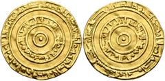 Early Medieval & Islamic ISLAMIC, Fatimids. al-'Aziz billah, AH 365-386 / AD 975-996. Dinar (Gold, 23 mm, 4.10 g), Misr, AH 366 = 976/7. Two concentric circles of inscription with a relatively broad e