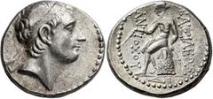 Greek SELEUKID KINGS. Antiochos III ‘the Great’, 223-187 BC. Tetradrachm (Silver, 27 mm, 17.15 g, 12 h), ΔI mint, after circa 197. Diademed head of Antiochos III to right. Rev. BAΣIΛEΩΣ - ANTIOXOY Apo