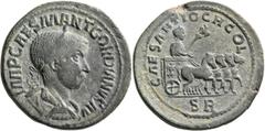 Roman Provincial PISIDIA. Antiochia. Gordian III, 238-244. 'Sestertius' (Orichalcum, 34 mm, 22.59 g, 6 h). IMP CAES M ANT GORDIANVS AVG Laureate, draped and cuirassed bust of Gordian III to right, see