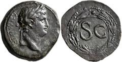 Roman Provincial SYRIA, Seleucis and Pieria. Antioch. Otho, 69. 'As' (Bronze, 29 mm, 15.77 g, 1 h). IMP M OTHO [CAE] AV[G] Laureate head of Otho to right. Rev. Large S C within wreath. McAlee 320c. RP