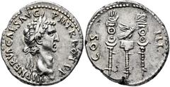Roman Imperial Nerva, 96-98. Cistophorus (Silver, 27 mm, 10.35 g, 6 h), uncertain mint in Asia Minor, January-September 97. IMP NERVA CAES AVG P M TR POT P P Laureate head of Nerva to right. Rev. COS 