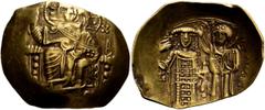 Byzantine John III Ducas (Vatatzes), emperor of Nicaea, 1222-1254. Hyperpyron (Gold, 28 mm, 4.22 g, 6 h), Magnesia, 1232-1254 (?). [IC] - XC Christ, nimbate, seated facing on throne, wearing tunic and