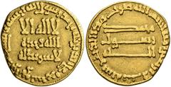 Early Medieval & Islamic ISLAMIC, 'Abbasid Caliphate. temp. Al-Mansur, AH 136-158 / AD 754-775. Dinar (Gold, 19 mm, 3.93 g, 12 h), AH 143 = 760/1. ‘lā ilāha illā / Allāh waḥdahū / lā sharīka lahū’ (‘T