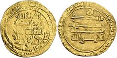 Early Medieval & Islamic ISLAMIC, Persia (Pre-Seljuq). Ziyarids. Mardawij, AH 315-323 / AD 927-935. Dinar (Gold, 23 mm, 3.85 g, 2 h), Mah al-Basra, AH 322 = 933/4. Citing the ʿAbbasid Caliph al-Qahir 