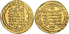 Early Medieval & Islamic ISLAMIC, Persia (Pre-Seljuq). Buwayhids (Buyids). Mu'izz al-Dawla Ahmad ibn Buwayh, AH 334-356 / AD 946-967. Dinar (Gold, 23 mm, 4.20 g, 12 h), Madinat al-Salam, AH 349 = 960/