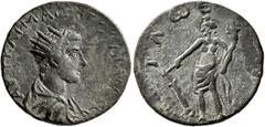 Roman Provincial LYCIA. Tlos. Gordian III, 238-244. Tetrassarion (Bronze, 25 mm, 9.11 g, 6 h). ΑΥΤ Κ•ΑΙ•Μ•ΑΝΤ ΓΟΡΔΙΑΝΟϹ ϹЄ Radiate, draped and cuirassed bust of Gordian III to right, seen from behind.