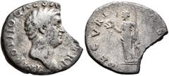 Roman Imperial Otho, 69. Denarius (Silver, 19 mm, 2.74 g, 6 h), Rome, 15 January-16 April 69. IMP M OTHO CAESA[R AVG] TR P Bare head of Otho to right. Rev. SECVRITAS [P R] Securitas standing front, he