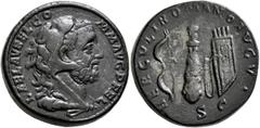 Roman Imperial Commodus, 177-192. Sestertius (Orichalcum, 30 mm, 27.00 g, 5 h), Rome, 192. L AEL AVREL COMM AVG P FEL Head of Commodus as Hercules to right, wearing lion skin headdress. Rev. HERCVLI R