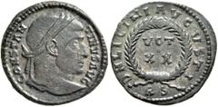 The Ramskold Collection, Part IV Constantine I, 307/310-337. Follis (Bronze, 18 mm, 3.00 g, 6 h), Rome, 321. CONSTAN-TINVS AVG Laureate head of Constantine I to right. Rev. D N LICINI AVGVSTI / R S ar