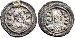 The Dr. S. Coffman Collection of Axumite Coins, Part III Ezanas, circa 345-380. 3 Argyroi (Gilt Silver, 13 mm, 0.94 g, 12 h), Christian types, circa 359/60-380. HZA-NAC Draped bust of Ezanas to right,