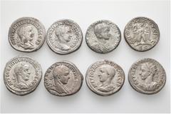 Group Lots A lot containing 8 silver coins. All: Syro-Phoenician. Tetradrachms. About very fine to very fine. LOT SOLD AS IS, NO RETURNS. 8 coins in lot. From a European collection, formed before 2005