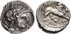 The L.I.M.B. Collection GAUL. Massalia. Circa 125-90 BC. Drachm (Silver, 15 mm, 2.67 g, 6 h), light standard. Diademed and draped bust of Artemis right, with bow and quiver over shoulder. Rev. MAΣΣA//