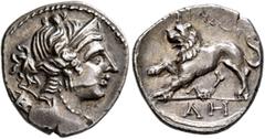 The L.I.M.B. Collection GAUL. Massalia. Circa 125-90 BC. Drachm (Silver, 17 mm, 2.74 g, 5 h), light standard. Diademed and draped bust of Artemis right, with bow and quiver over shoulder. Rev. MAΣΣA /