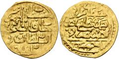 Early Medieval & Islamic ISLAMIC, Ottoman Empire. Murad IV, AH 1032-1049 / AD 1623-1640. Sultani (Gold, 21 mm, 3.33 g, 5 h), Misr, AH 1032 = AD 1623. Within a circle, ‘sulṭān al-barrayn / wa khāqān al