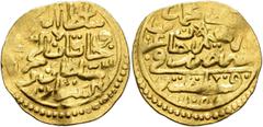 Early Medieval & Islamic ISLAMIC, Ottoman Empire. Mehmed IV, AH 1058-1099 / AD 1648-1687. Sultani (Gold, 21 mm, 3.46 g, 12 h), Qustantaniyya, AH 1058 = AD 1648/9. Within a circle, ‘sulṭān al-barrayn /