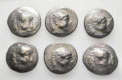 Group Lots A lot containing 6 silver coins. All: Celtic. Tetradrachms. Fine to very fine. LOT SOLD AS IS, NO RETURNS. 6 coins in lot. From a European collection, formed before 2005.