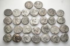 Group Lots A lot containing 30 silver coins. All: Syro-Phoenician. Tetradrachms. Fair to about very fine. Harshly cleaned. LOT SOLD AS IS, NO RETURNS. 30 coins in lot. From a European collection, form