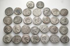 Group Lots A lot containing 30 silver coins. All: Syro-Phoenician. Tetradrachms. Fair to about very fine. Harshly cleaned. LOT SOLD AS IS, NO RETURNS. 30 coins in lot. From a European collection, form