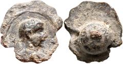 Seals Anonymous, circa 268-280s. Seal (Lead, 23 mm, 10.25 g). Laureate and cuirassed imperial bust to right. Boersema/Dalzell, Vossen collection 136. Very fine. From a European collection, formed befo