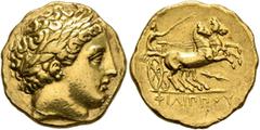 2,500 Years of Gold: The W. Uhrmeister Collection KINGS OF MACEDON. Philip II, 359-336 BC. Stater (Gold, 18 mm, 8.57 g, 10 h), Pella, struck under Philip II or Alexander III, circa 340/36-328. Laureat