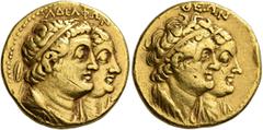 2,500 Years of Gold: The W. Uhrmeister Collection PTOLEMAIC KINGS OF EGYPT. Ptolemy II Philadelphos, 285-246 BC. Half Mnaieion or Tetradrachm (Gold, 21 mm, 13.88 g, 11 h), Alexandria, circa 272-261/0.