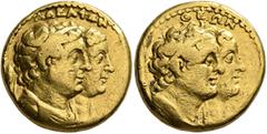 2,500 Years of Gold: The W. Uhrmeister Collection PTOLEMAIC KINGS OF EGYPT. Ptolemy II Philadelphos, 285-246 BC. Half Mnaieion or Tetradrachm (Gold, 19 mm, 13.76 g, 12 h), Alexandria, circa 272-261/0.