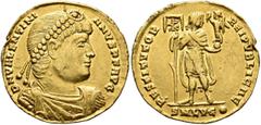 2,500 Years of Gold: The W. Uhrmeister Collection Valentinian I, 364-375. Solidus (Gold, 20 mm, 4.31 g, 12 h), Lugdunum, 365-366. D N VALENTINI-ANVS P F AVG Rosette-diademed, draped and cuirassed bust