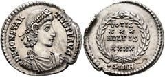 Roman Imperial Constantius II, 337-361. Siliqua (Silver, 22 mm, 2.97 g, 12 h), Sirmium, September 351-November 355. D N CONSTAN-TIVS P F AVG Pearl-diademed, draped and cuirassed bust of Constantius II