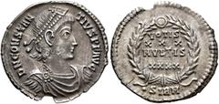 Roman Imperial Constantius II, 337-361. Siliqua (Silver, 21 mm, 2.85 g, 6 h), Sirmium, September 351-November 355. D N CONSTAN-TIVS P F AVG Pearl-diademed, draped and cuirassed bust of Constantius II 