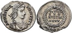 Roman Imperial Constantius II, 337-361. Siliqua (Silver, 22 mm, 2.82 g, 6 h), Sirmium, November 355-summer 361. D N CONSTAN-TIVS P F AVG Pearl-diademed, draped and cuirassed bust of Constantius II to 