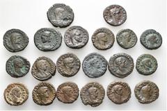 Group Lots A lot containing 20 bronze coins. All: Roman Provincial. Alexandrian. Tetradrachms. Fine to very fine. LOT SOLD AS IS, NO RETURNS. 20 coins in lot. From the collection of Walter Uhrmeister,