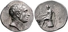 The Basileia Hellenika Collection of Exceptional Tetradrachms SELEUKID KINGS. Antiochos III ‘the Great’, 222-187 BC. Tetradrachm (Silver, 27 mm, 16.74 g, 6 h), Ekbatana, after 197. Diademed head of An