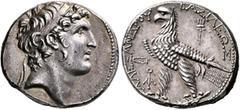 The Basileia Hellenika Collection of Exceptional Tetradrachms SELEUKID KINGS. Alexander I Balas, 152-145 BC. Tetradrachm (Silver, 26 mm, 14.15 g, 12 h), Ptolemaic standard. Laodikeia in Phoenicia (Ber