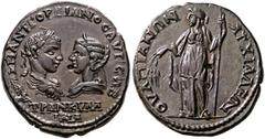 Roman Provincial THRACE. Anchialus. Gordian III, with Tranquillina, 238-244. Pentassarion (Bronze, 27 mm, 10.89 g, 7 h), 241-244. AYT K M ANT ΓOPΔIANOC AYΓ CAB / TPANKYΛΛ/INA Laureate, draped and cuir