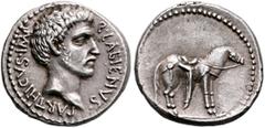 Roman Republican & Imperatorial Quintus Labienus Parthicus, 42-39 BC. Denarius (Silver, 17 mm, 3.85 g, 5 h), uncertain mint moving with Labienus in southeastern Asia Minor, early 40. Q•LABIENVS• PARTH