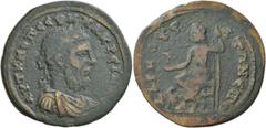 Roman Provincial CILICIA. Mopsouestia-Mopsos. Macrinus, 217-218. Hexassarion (Bronze, 35 mm, 16.08 g, 6 h), CY 285 = 217/8. AYT K M OΠ CЄ MAKPЄINOC Laureate, draped and cuirassed bust of Macrinus to r