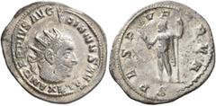 Roman Imperial Valerian I, 253-260. Antoninianus (Silver, 22-23 mm, 2.65 g, 6 h), Rome, 253-254. [IMP C P LIC VALE]RIANVS AV[G] Radiate, draped and cuirassed bust of Valerian I to right. Rev. [IOVI CO