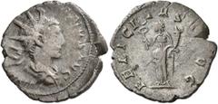 Roman Imperial Saloninus, 260. Antoninianus (Silver, 22 mm, 4.05 g, 6 h), Cologne, summer 260. [IMP SALON VALER]IANVS AVG Radiate, draped and cuirassed bust of Saloninus to right, seen from behind. Re