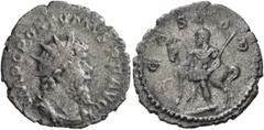 Roman Imperial Postumus, Romano-Gallic Emperor, 260-269. Antoninianus (Billon, 21 mm, 2.58 g, 12 h), Cologne, 268. IMP C POSTVMVS P F AVG Radiate, draped and cuirassed bust of Postumus to right. Rev. 